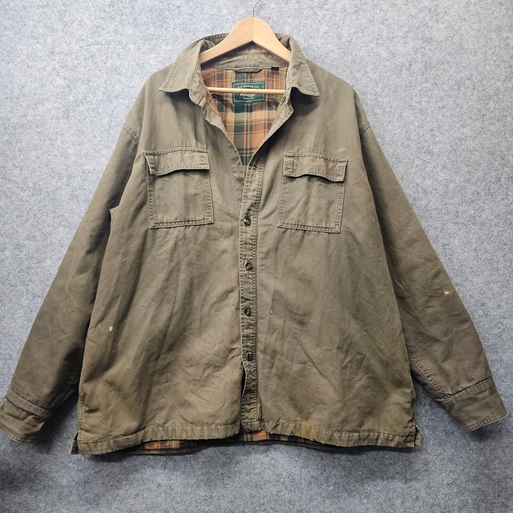 Oversized Chore Jacket Mens XL‎ Green Moss Utility Field Work Barn GH BASS CO